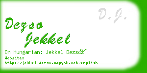 dezso jekkel business card